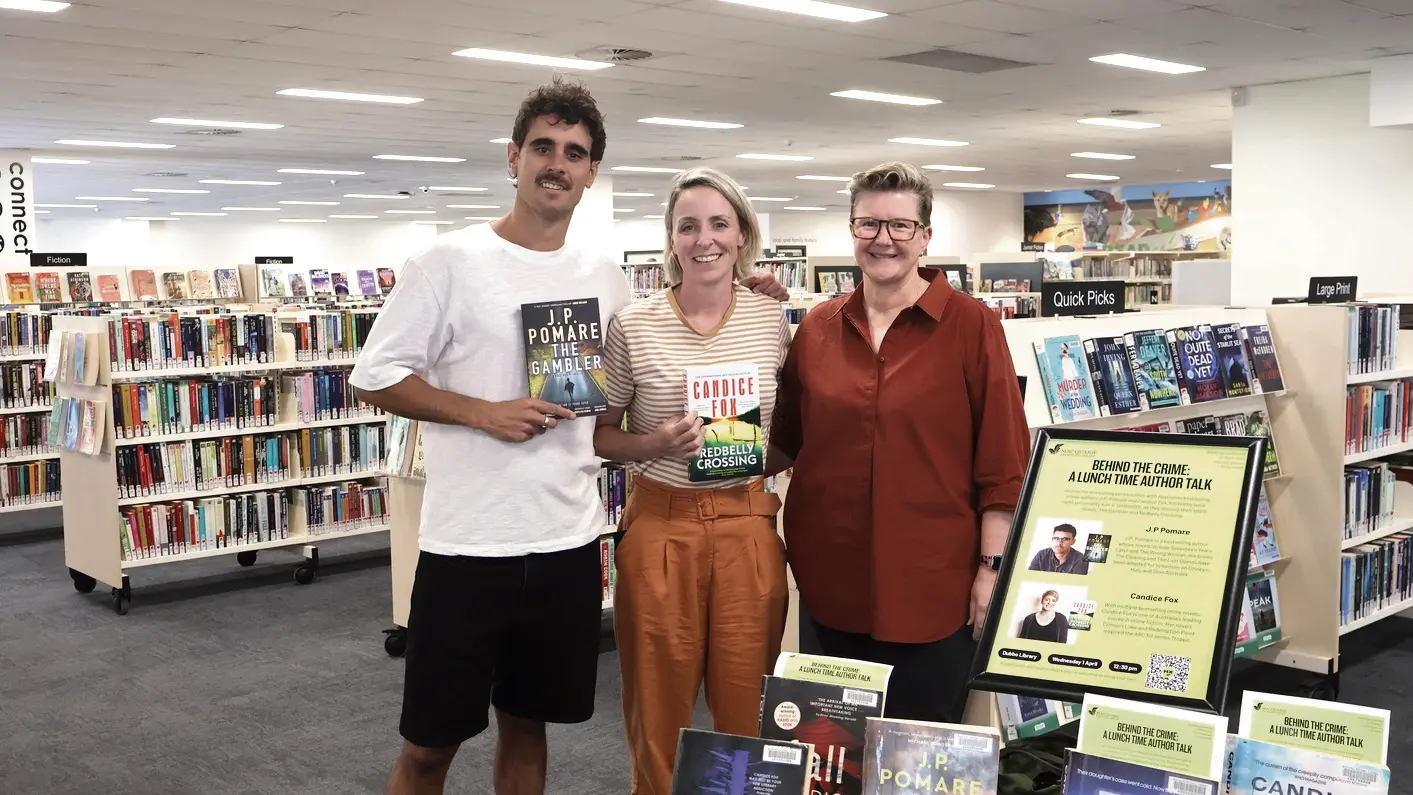 Crime authors in conversation at Dubbo library