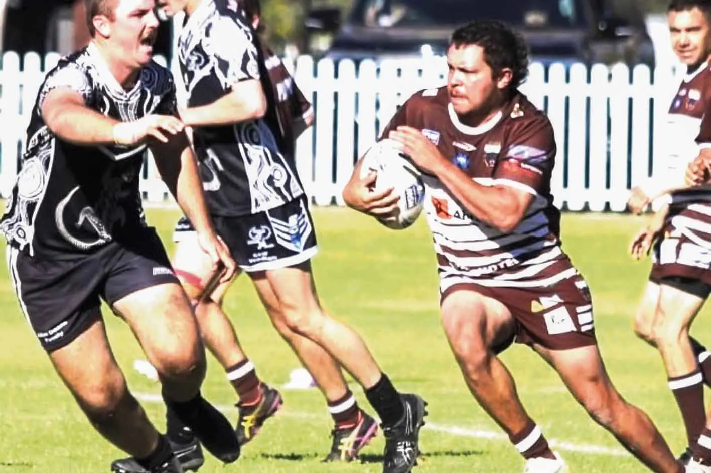 <p>Back with a bang! Tyler Bamblett on a determined run for the Gilgandra Panthers\\u2019 competition return victory over Baradine in Round One of the 2026 Christie and Hood Castlereagh League competition. Photo: Supplied</p>\\n