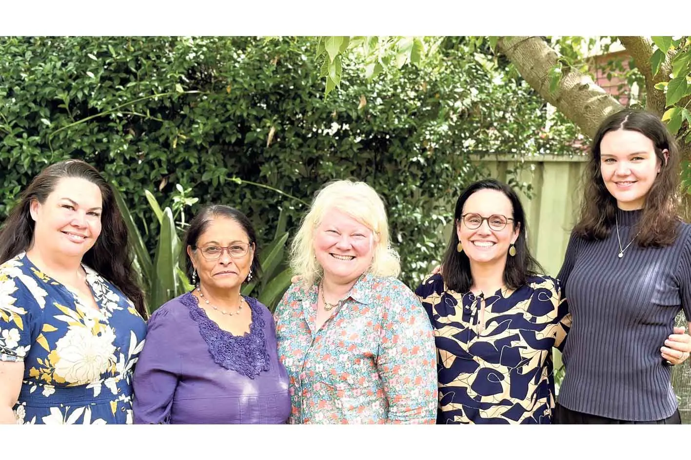<p>The NFP Guide Foundation team: Kellie Jenner, Gargi Ganguly, Natalie Bramble, Camilla Ward, and Kaela Bayliss. Photo: NFPGF</p>\\n