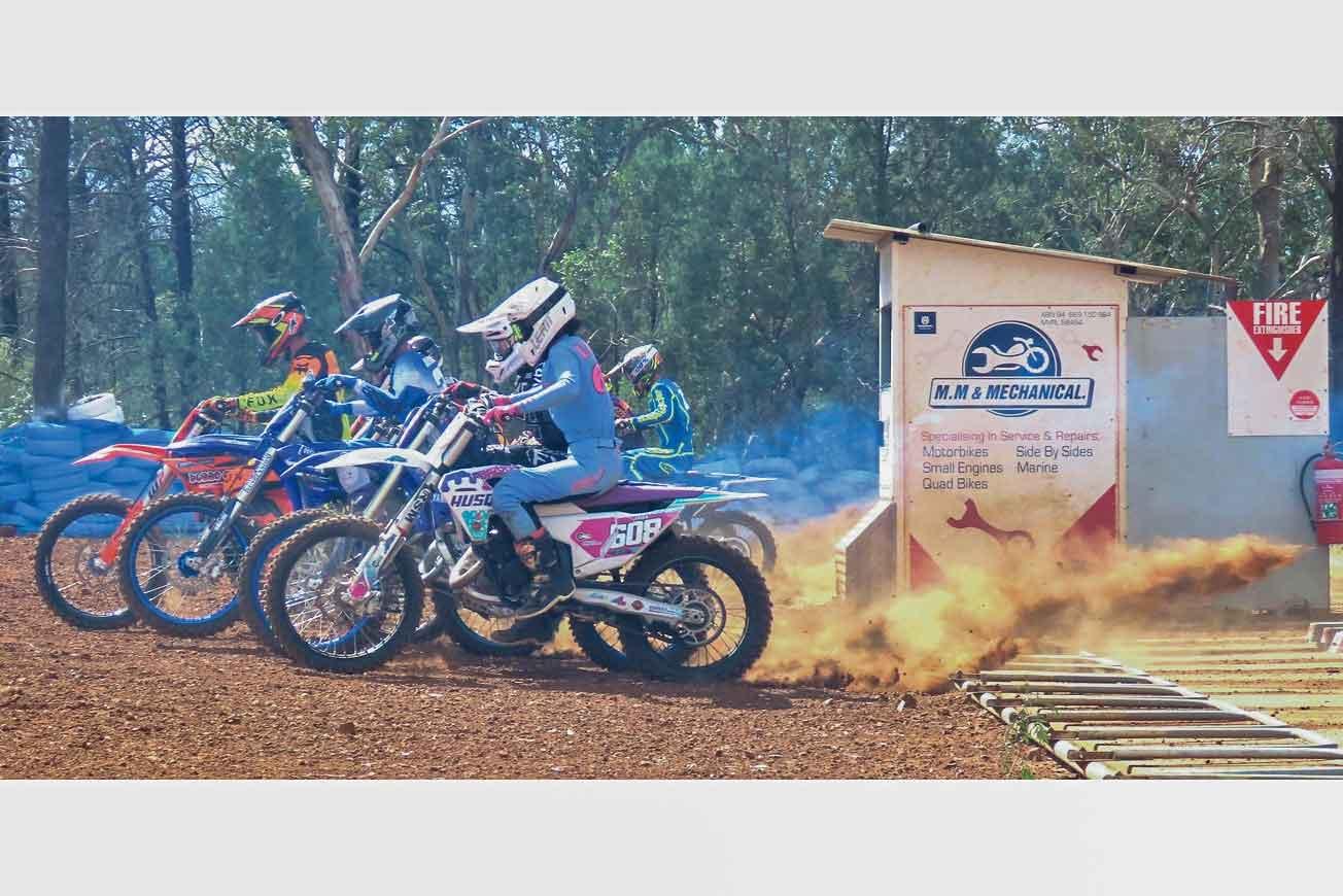 A rider navigating the loamy surface of the Dubbo motocross track