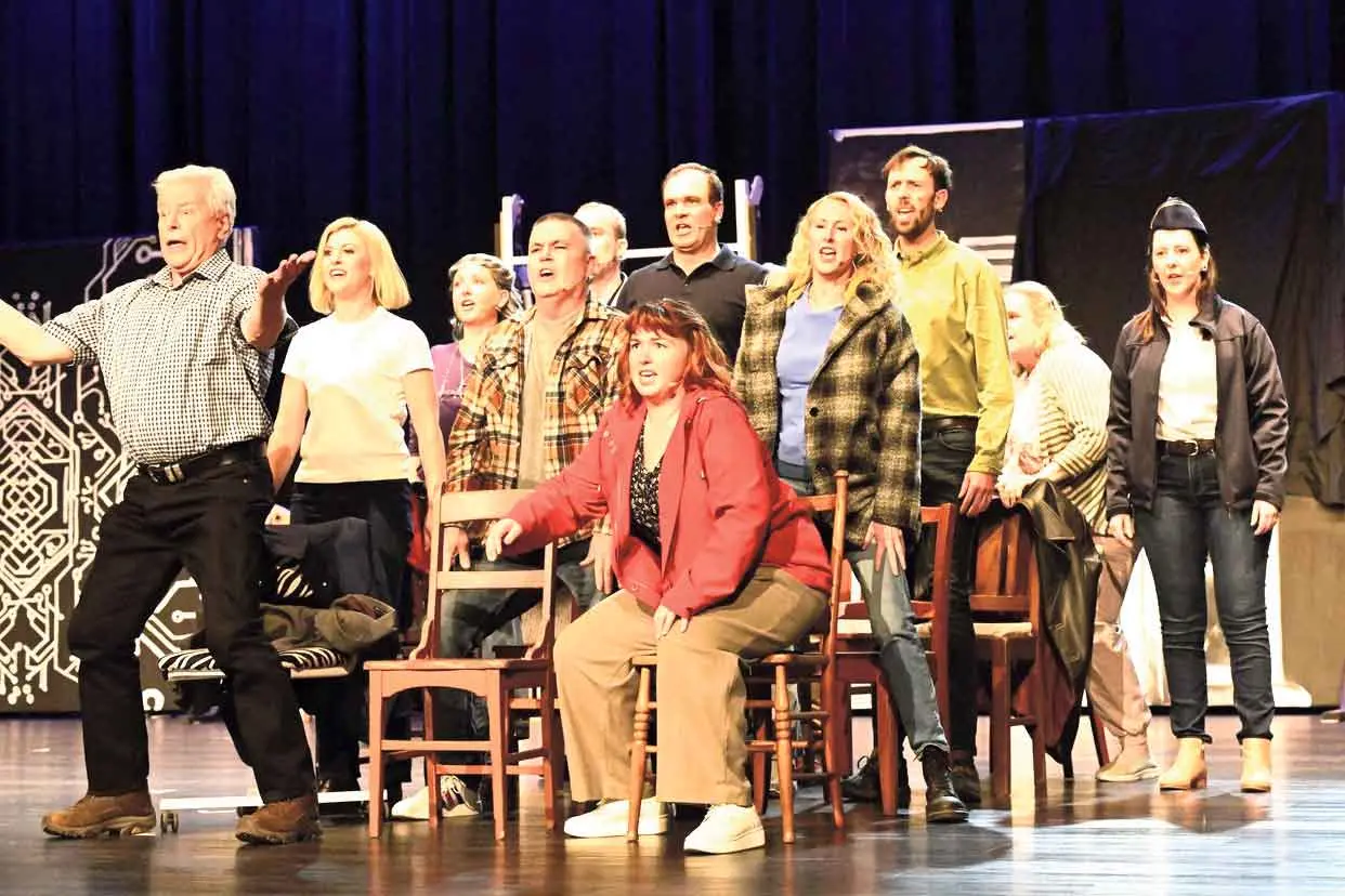 <p>The cast of \"Come From Away\", currently entertaining audiences at the DRTCC. Photo: Supplied. </p>\\n