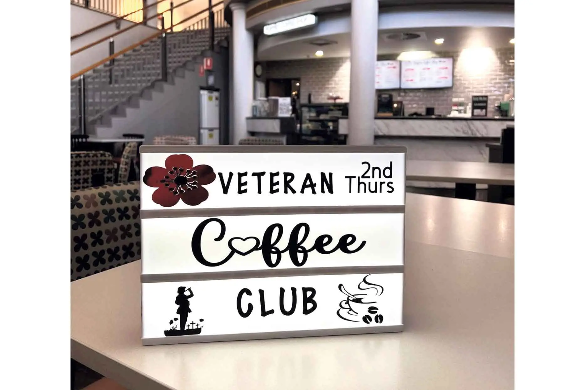 <p>Veterans will gather for free coffee and cake fortnightly at Poppies Cafe, Dubbo RSL. Photo: Supplied</p>\\n