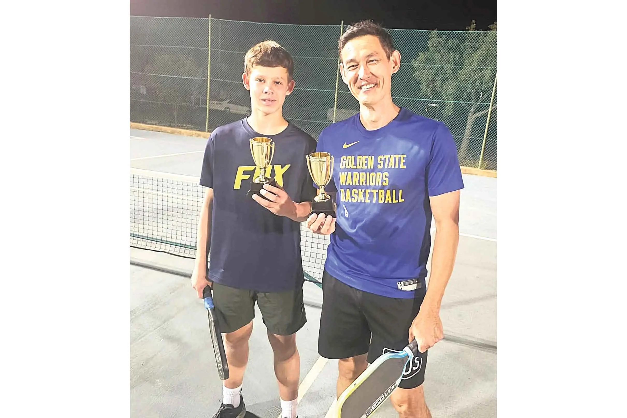 <p>In the Purple Series for Dubbo pickleball, the standout performers were the formidable father-and-son duo of Mikey and Tim. Photo: Supplied</p>\\n