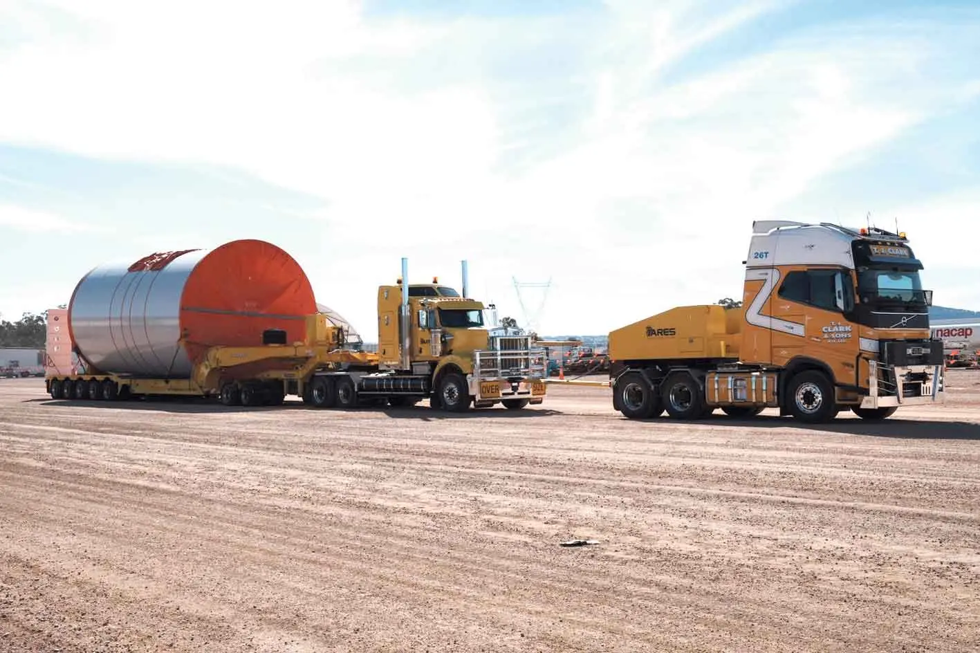 <p>Wind turbine components are making their way to Wellington as the next stage of the Uungula Wind Farm project takes shape. Photo: Squadron Energy</p>\\n