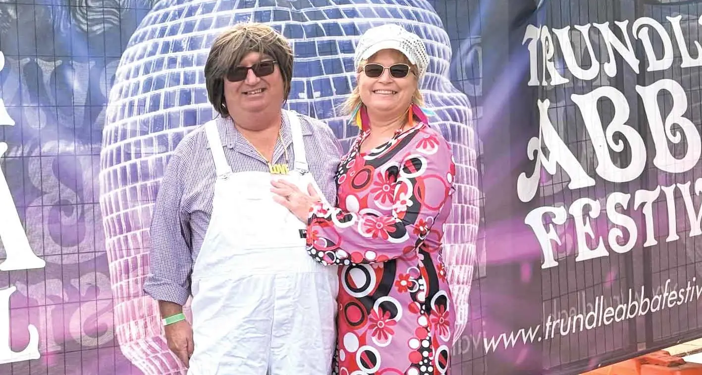 Ewen and Tammy say \"I do, I do, I do, I do, I do... again\" at ABBA Festival
