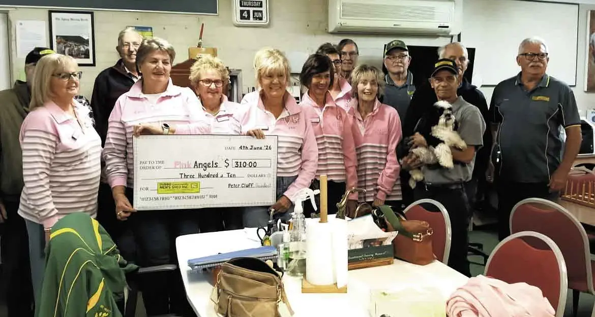 Dubbo Community Men's Shed restoration project supports Pink Angels