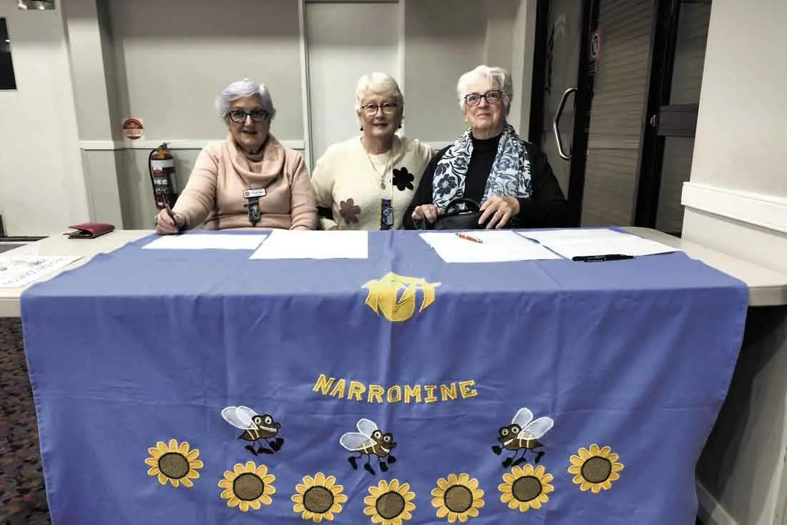 <p>Narromine and Trangie CWA members Carolyn Egan, Lyn Newton and Pat Riley at the final of the Inter-Group CWA Public Speaking Competition on June 22. See more photos in the socials pages. Photo: Dubbo Photo News</p>\\n