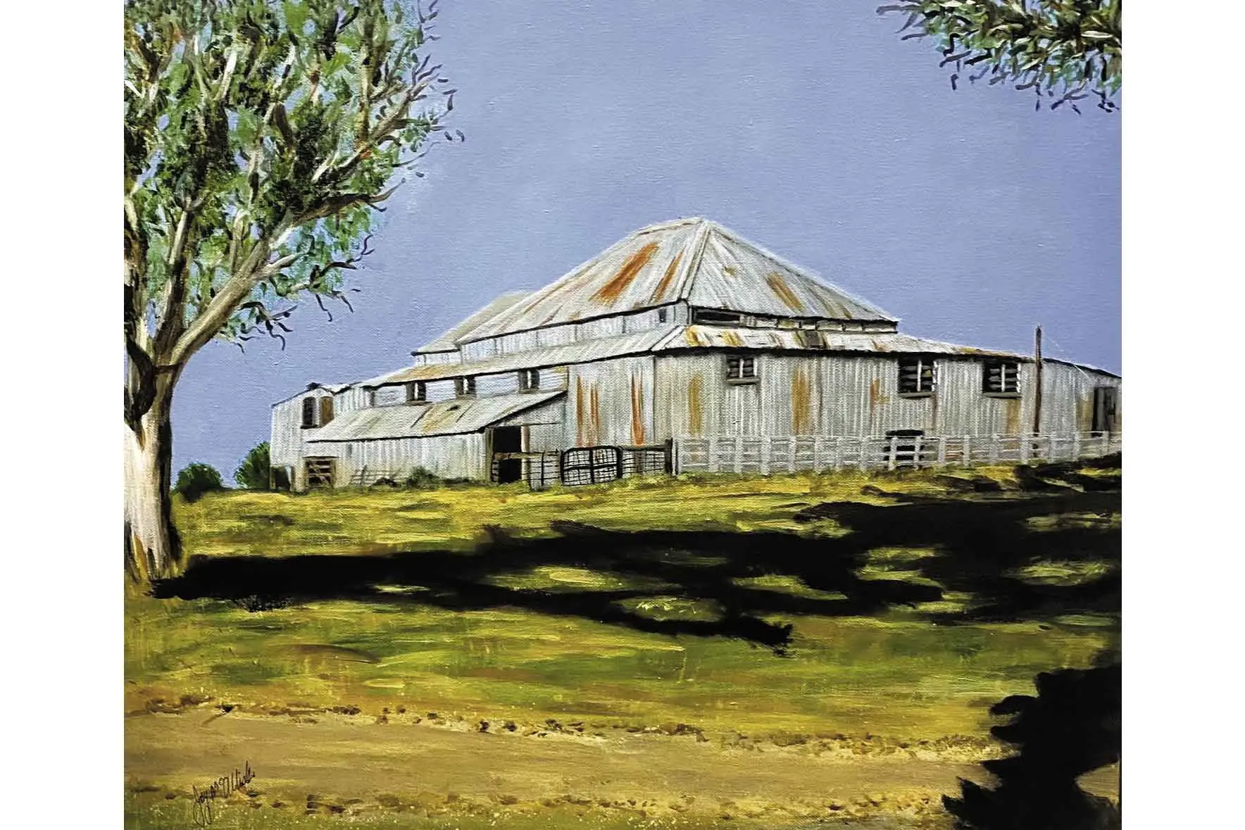 <p>The Janace Holmes Family Memorial Prize: Joy McAllister, Dubbo (Bannaby Shearing Shed). Photos: Art Unlimited Website</p>\\n