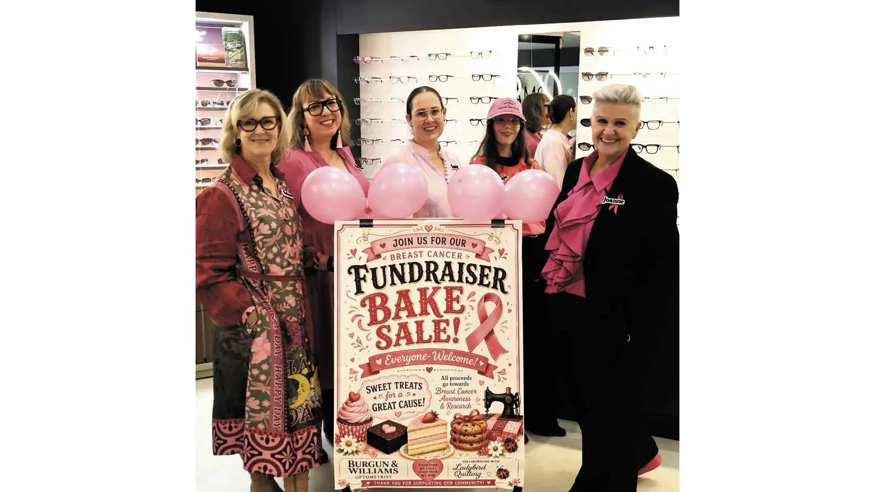 Burgun and Williams Optometrists conclude successful Go Pink Pledge