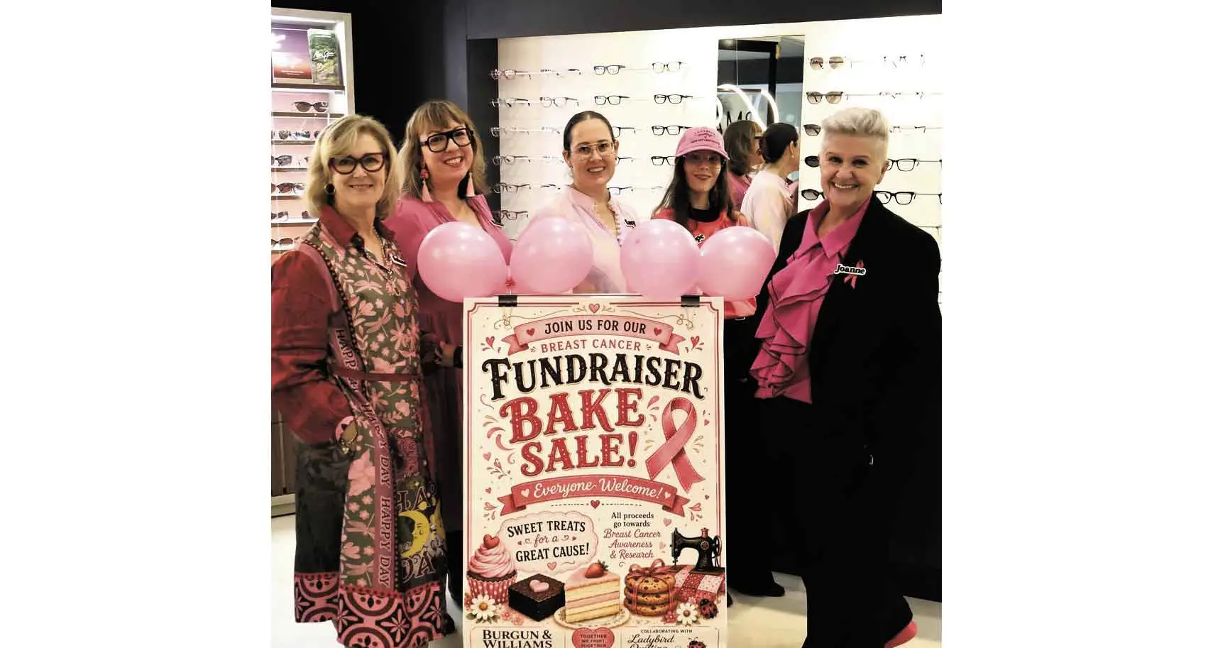 Burgun and Williams Optometrists conclude successful Go Pink Pledge