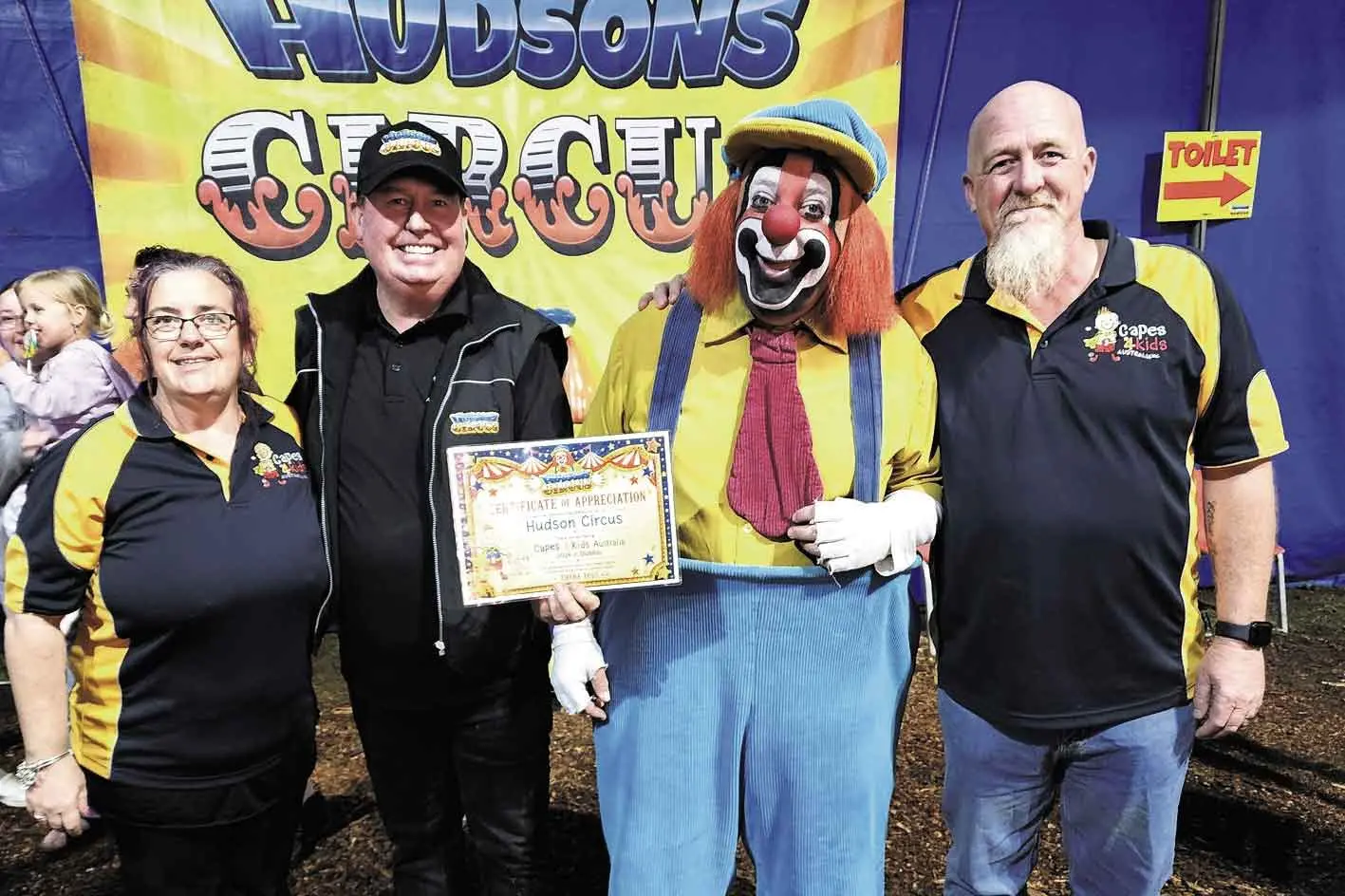 <p>Capes4Kids Australia received support from Hudsons Circus during their Dubbo visit. Photo: Dubbo Photo News/Ken Smith</p>\\n