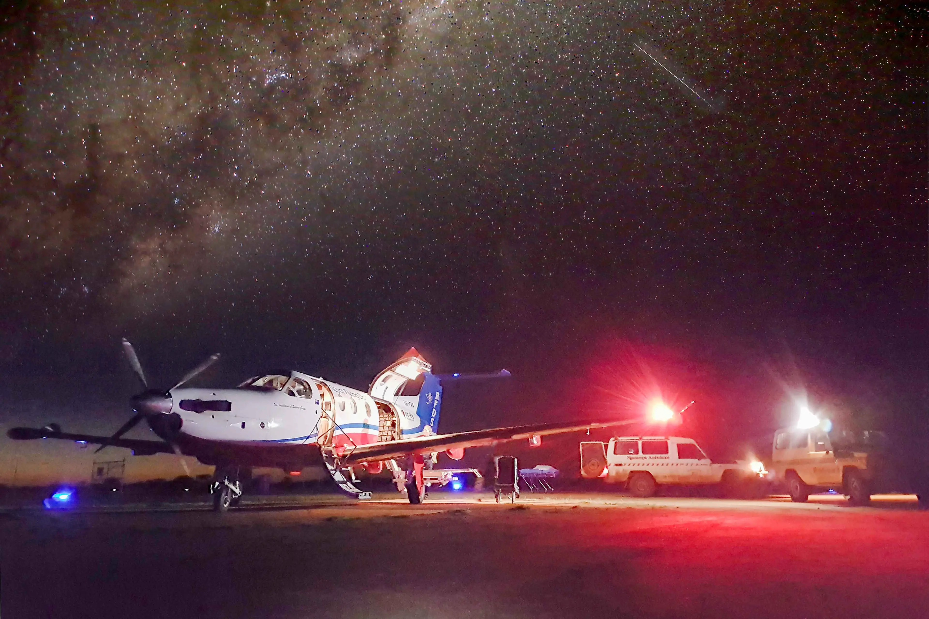 <p>The Royal Flying Doctors transport some 33,000 patients by air each year, operating all hours of the day and night. Photo: RFDS</p>\\n