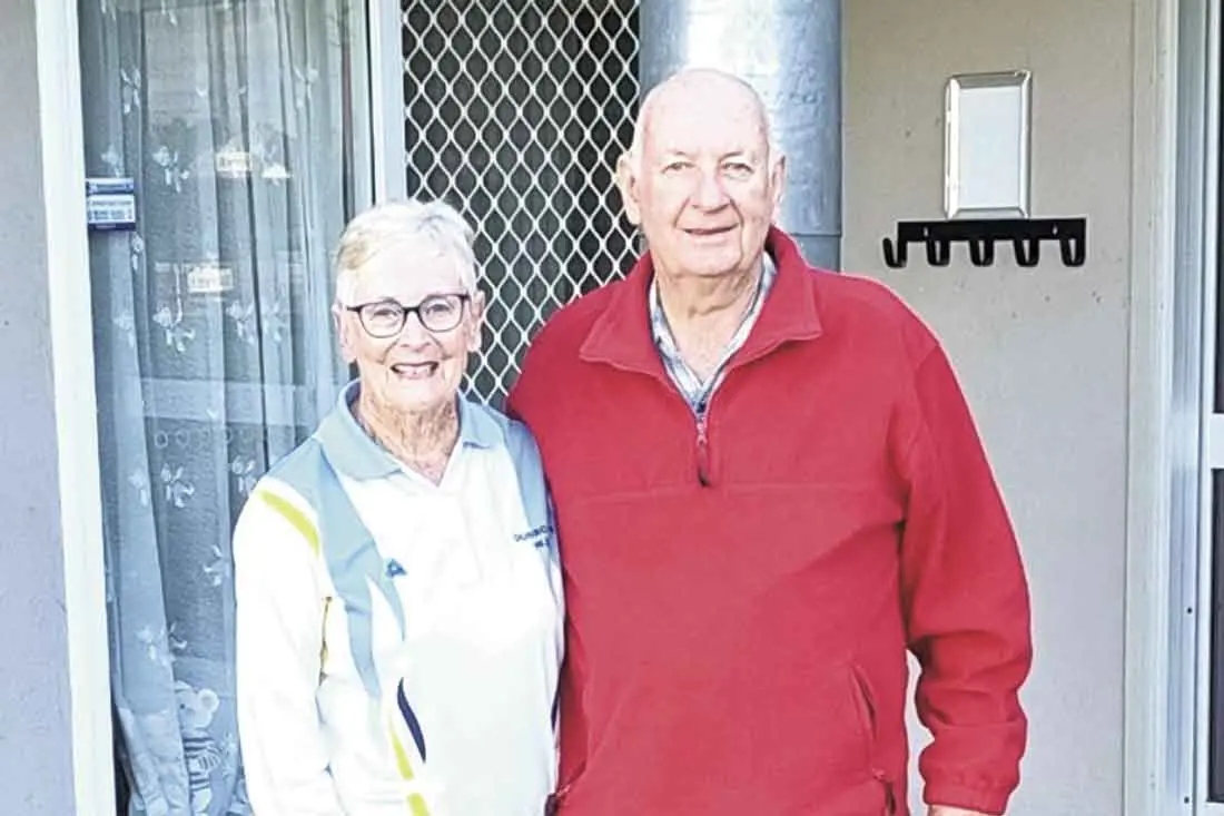 <p>Winners on Saturday, July 18: Judy O\\'Connor and Doug Back. Photo: Back Bowls</p>\\n