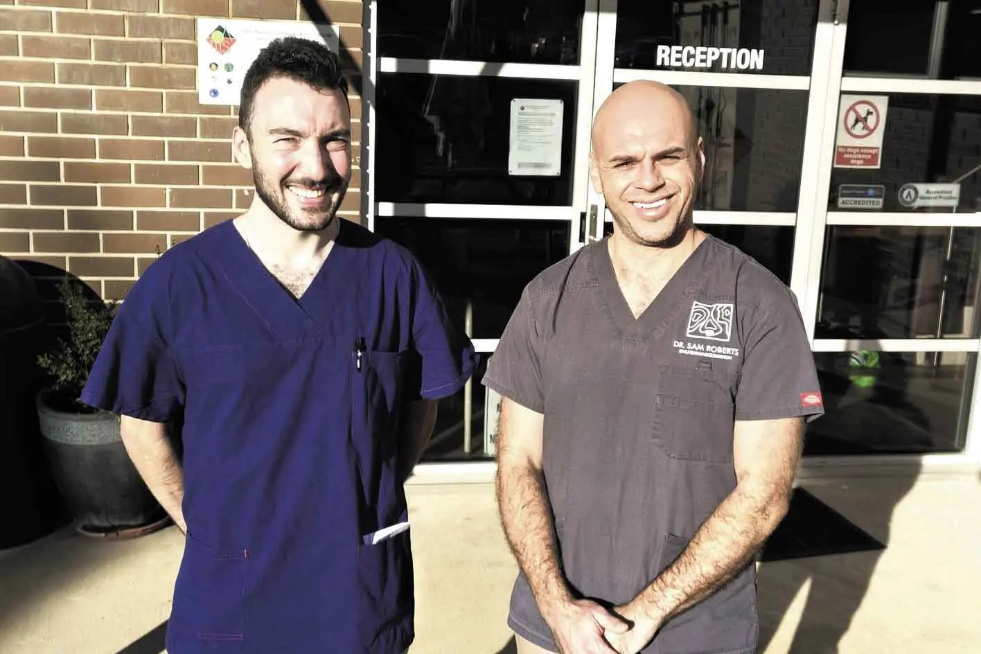 <p>Ear, nose and throat (ENT) Registrar Dr Gabriel Osie, and ENT Surgeon, Dr Sam Roberts. Photo: Supplied</p>\\n