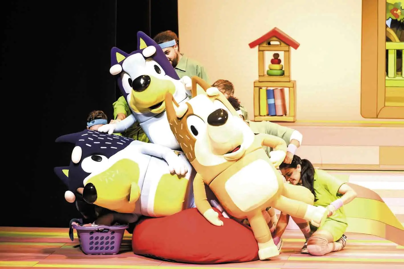 <p>Can Bluey and Bingo get Dad off the bean bag? See Bluey\\u2019s Big Play The Stage Show in Dubbo next month to find out! Photo: Supplied</p>\\n