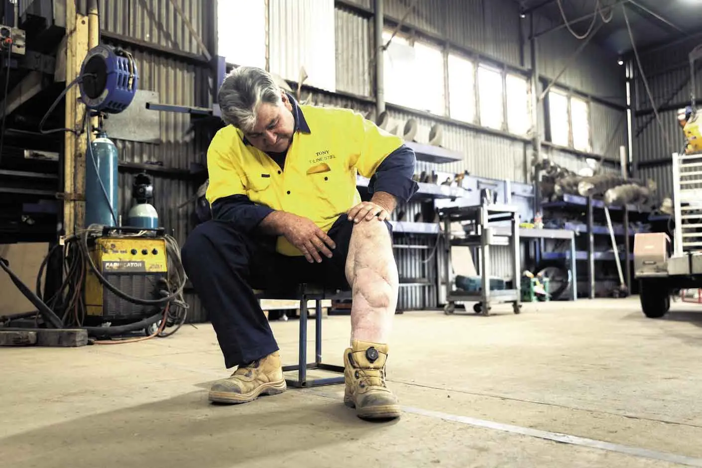 Pinned under a 15-tonne truck, Tony thought it was over. Then the Flying Doctor came...