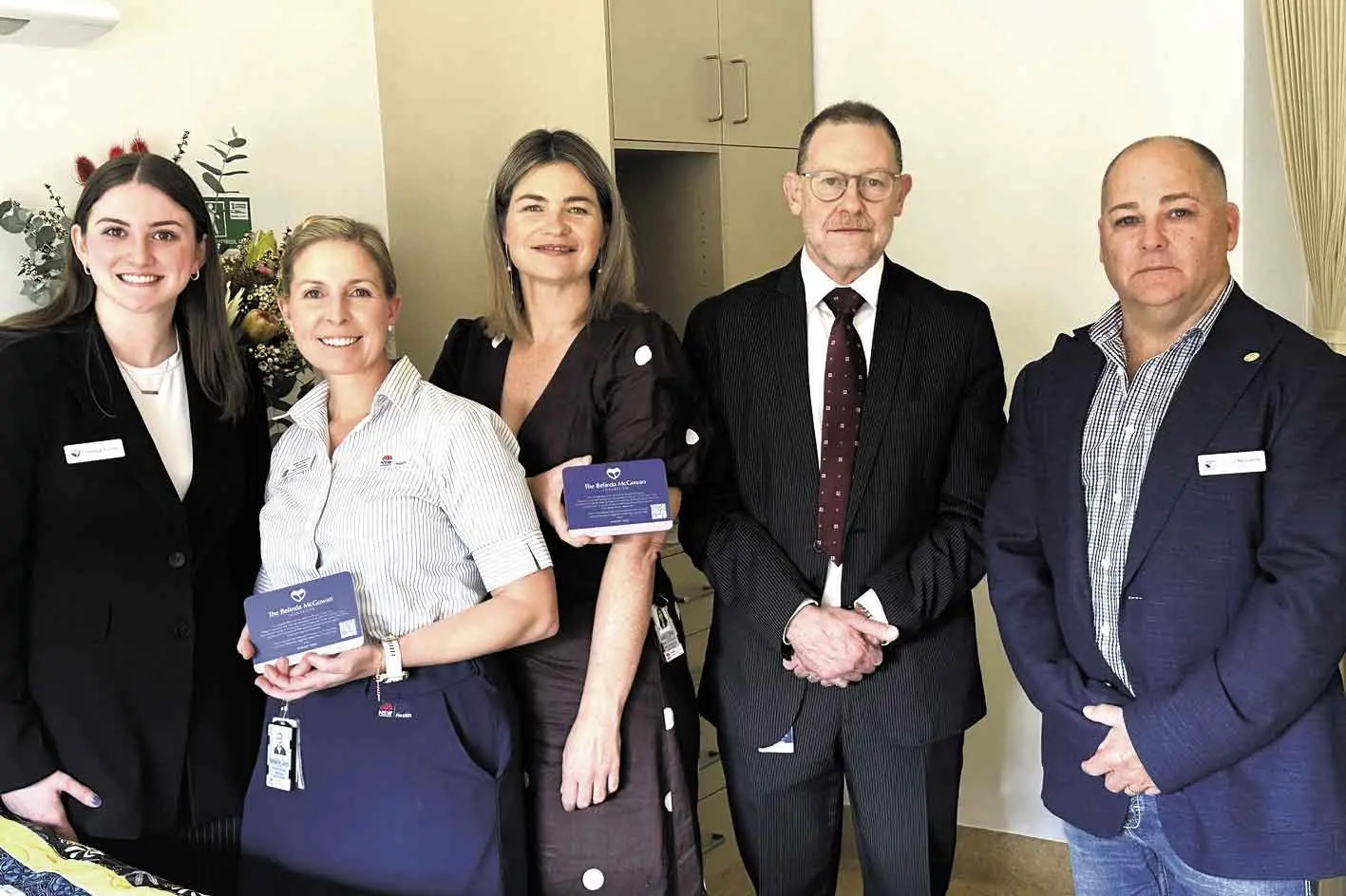 <p>Siobhan Sweeney, Natasha Davis, Jade O\\u2019Brien, Mark Arnold (Chief Medical Officer for the Western NSW Local Health District), and Bruce McGowan. Photos: Dubbo Photo News</p>\\n