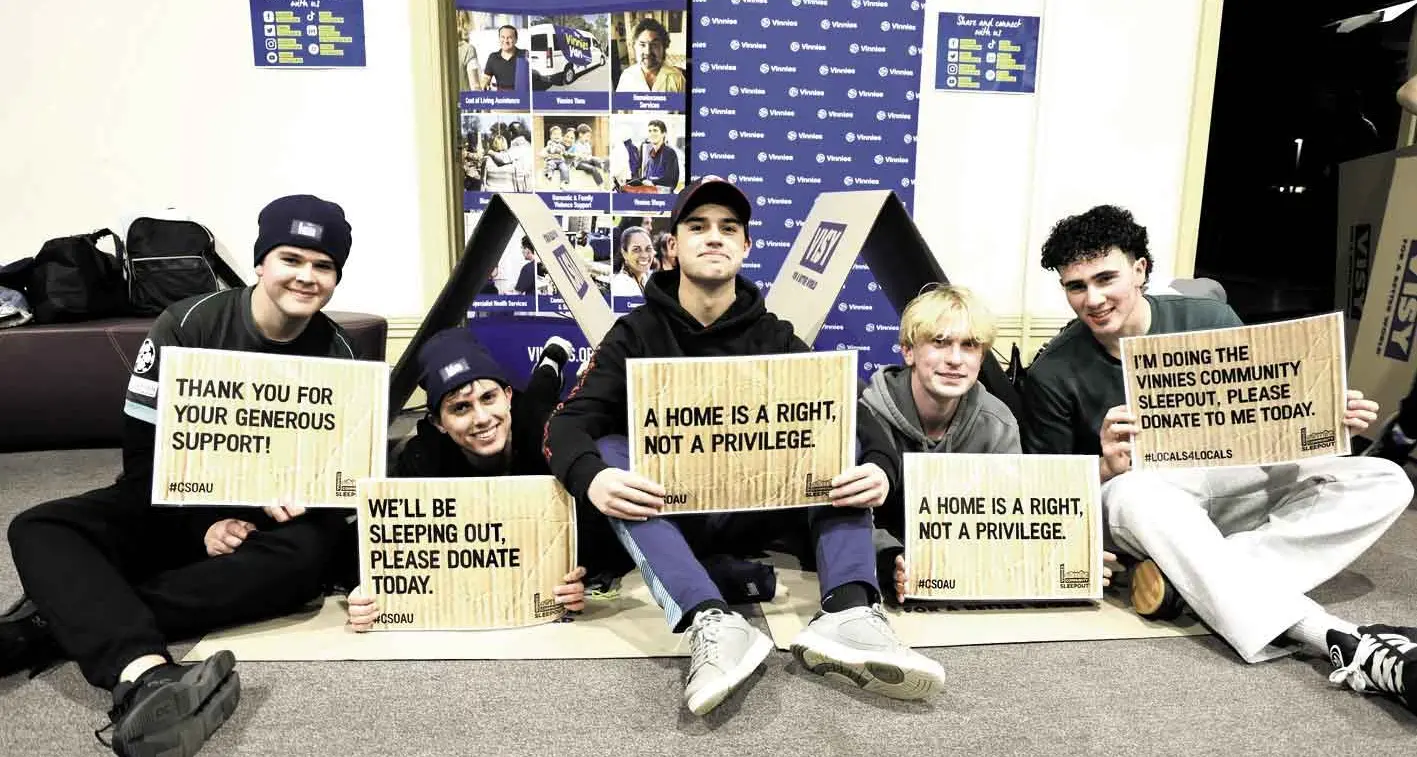 Sleeping rough to help Vinnies fight local homelessness crisis