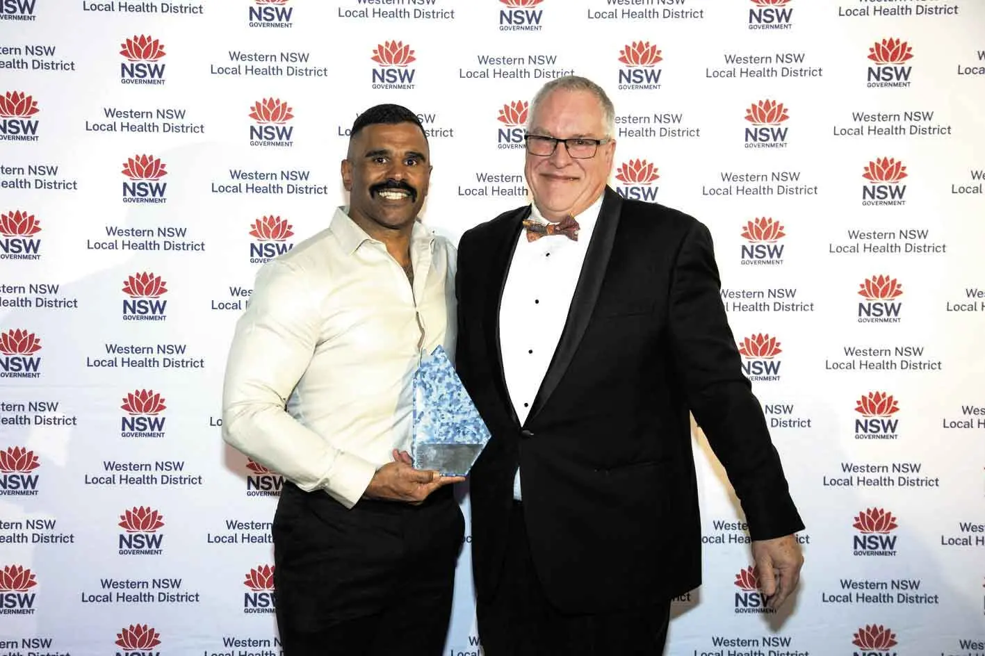 <p>Warren Williams (left) was announced as the 2026 Staff Member of the Year at the awards. Photo: WNSWLHD</p>\\n