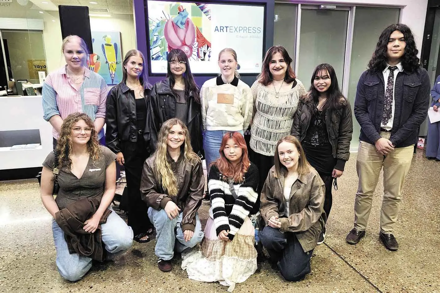 <p>Some of the exhibited artists travelled to Dubbo to be part of the opening night. Photo: Dubbo Photo News. </p>\\n