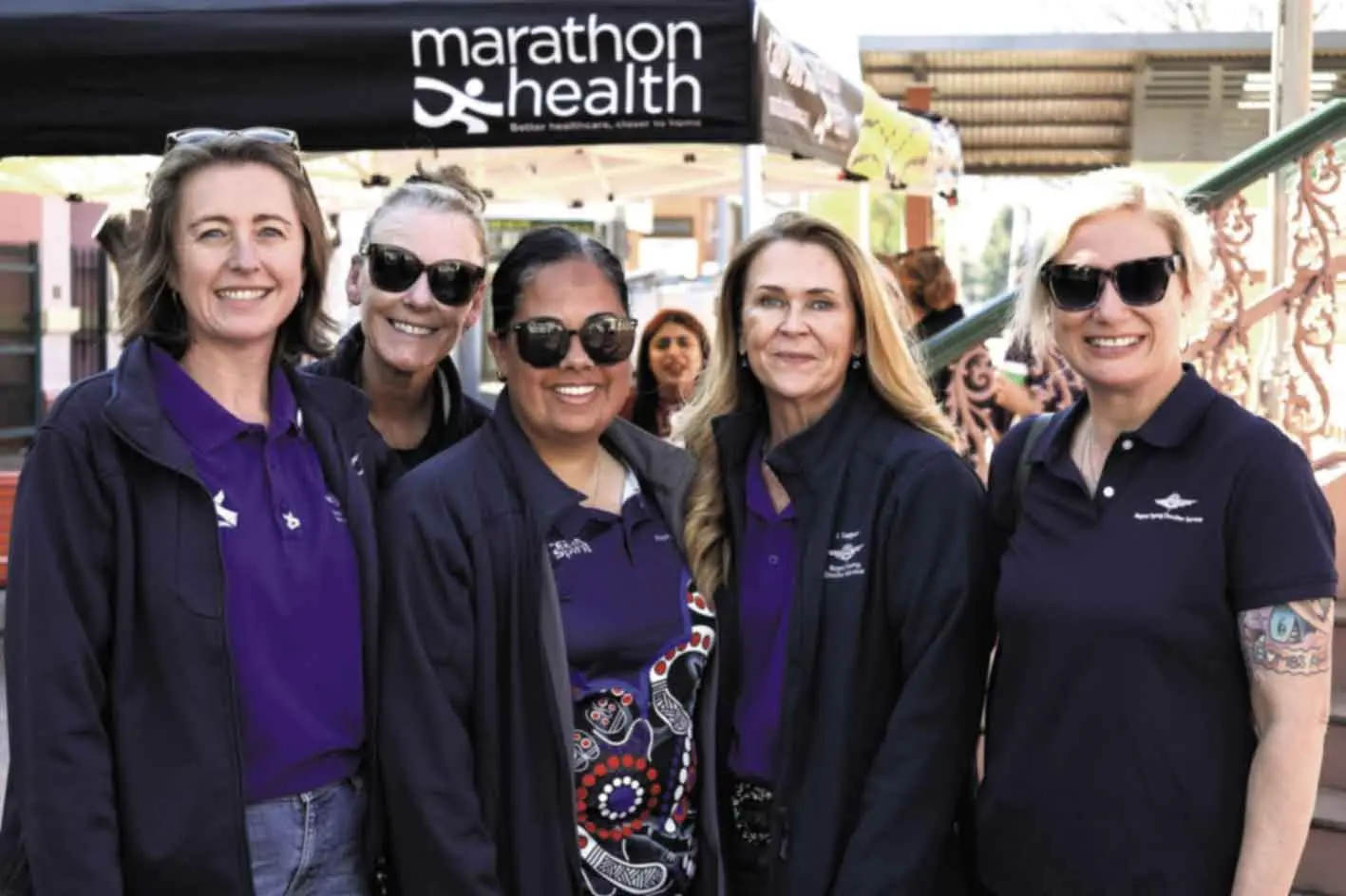 <p>Leyna, Emma, Shar, Karen and Gabby (RFDS) at the International Overdose Awareness Day (IOAD) on August 31 in Dubbo. Photo: Dubbo Photo News. </p>\\n