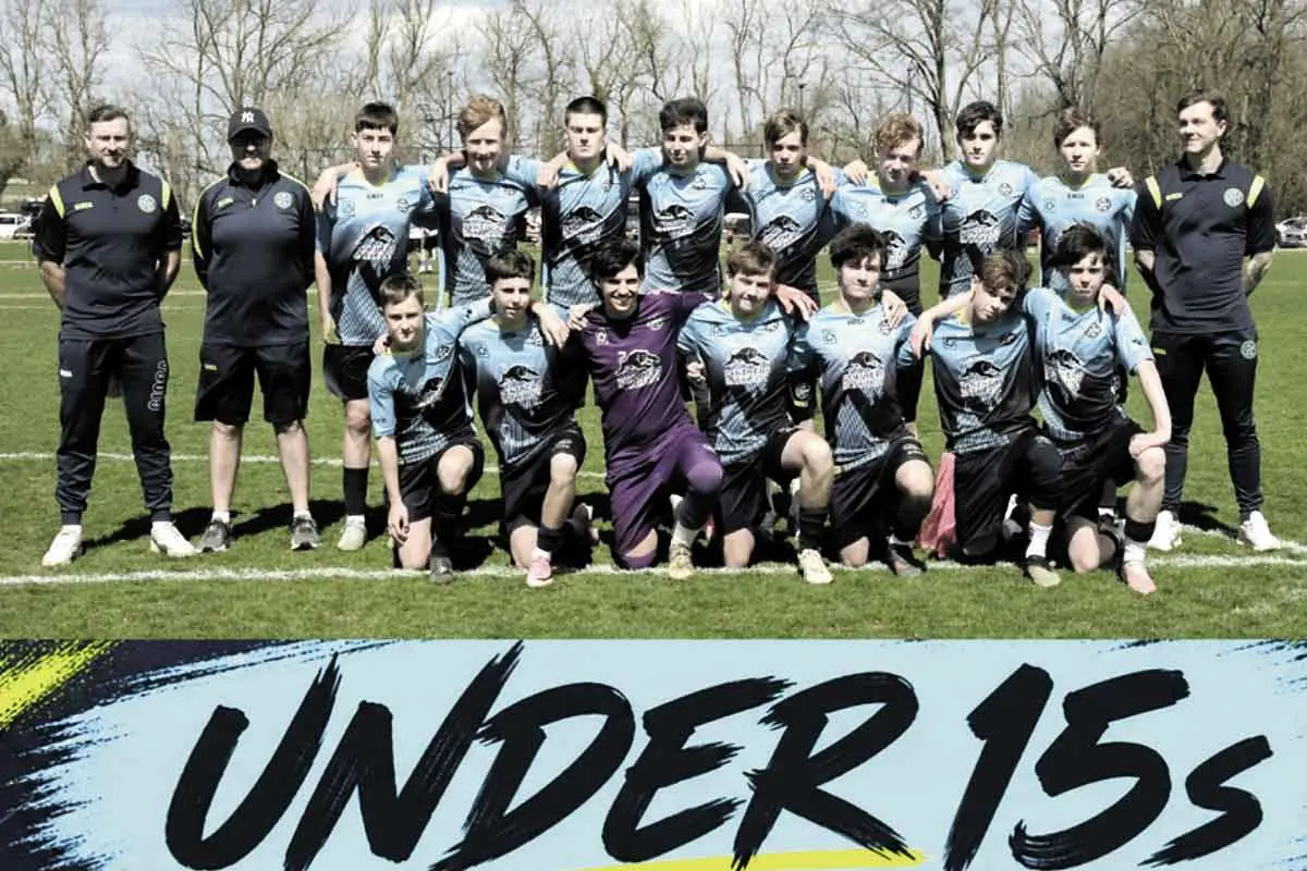 <p>Grand final in their first year, for the Central West Football Club Panthers Under 15s. Photo: Supplied. </p>\\n