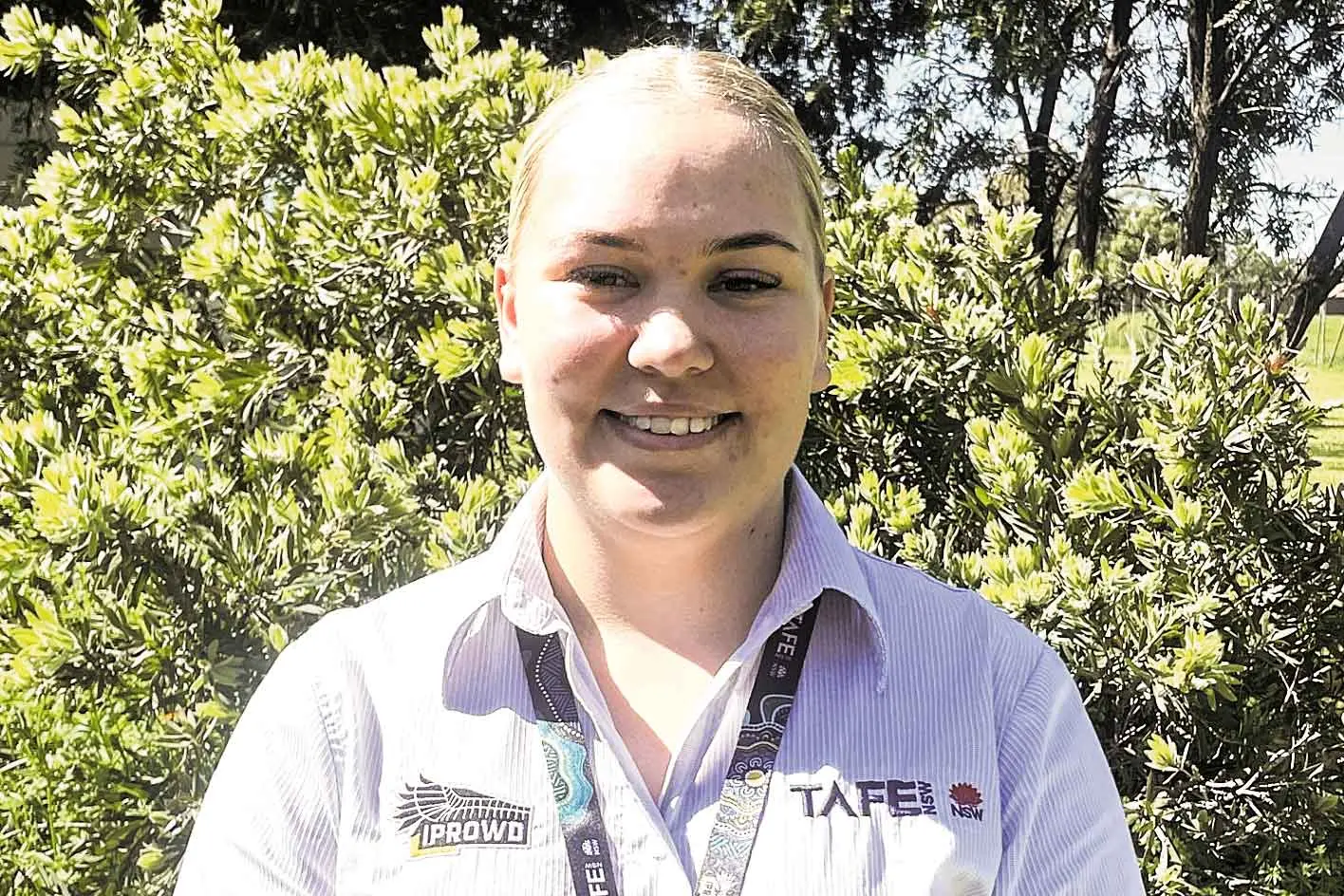 <p>Local Wiradjuri and Wailan woman Kolarah Newman joined the IPROWD police introductory program to pursue her dream of working in policing and enabling positive change for her community. Photo: Supplied</p>\\n