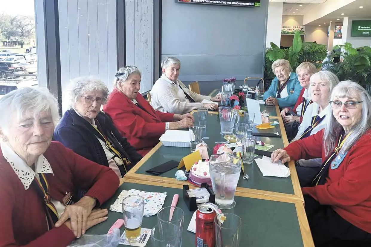<p>Trefoil Guild members Margaret Grasnick, Dawn Miller, Shirley Gruber, Dianne Neville, Laura Forrest, Robina Norris, Dorothy Blake, and Dorothy Olencewicz at the celebratory lunch. Photo: Supplied. </p>\\n