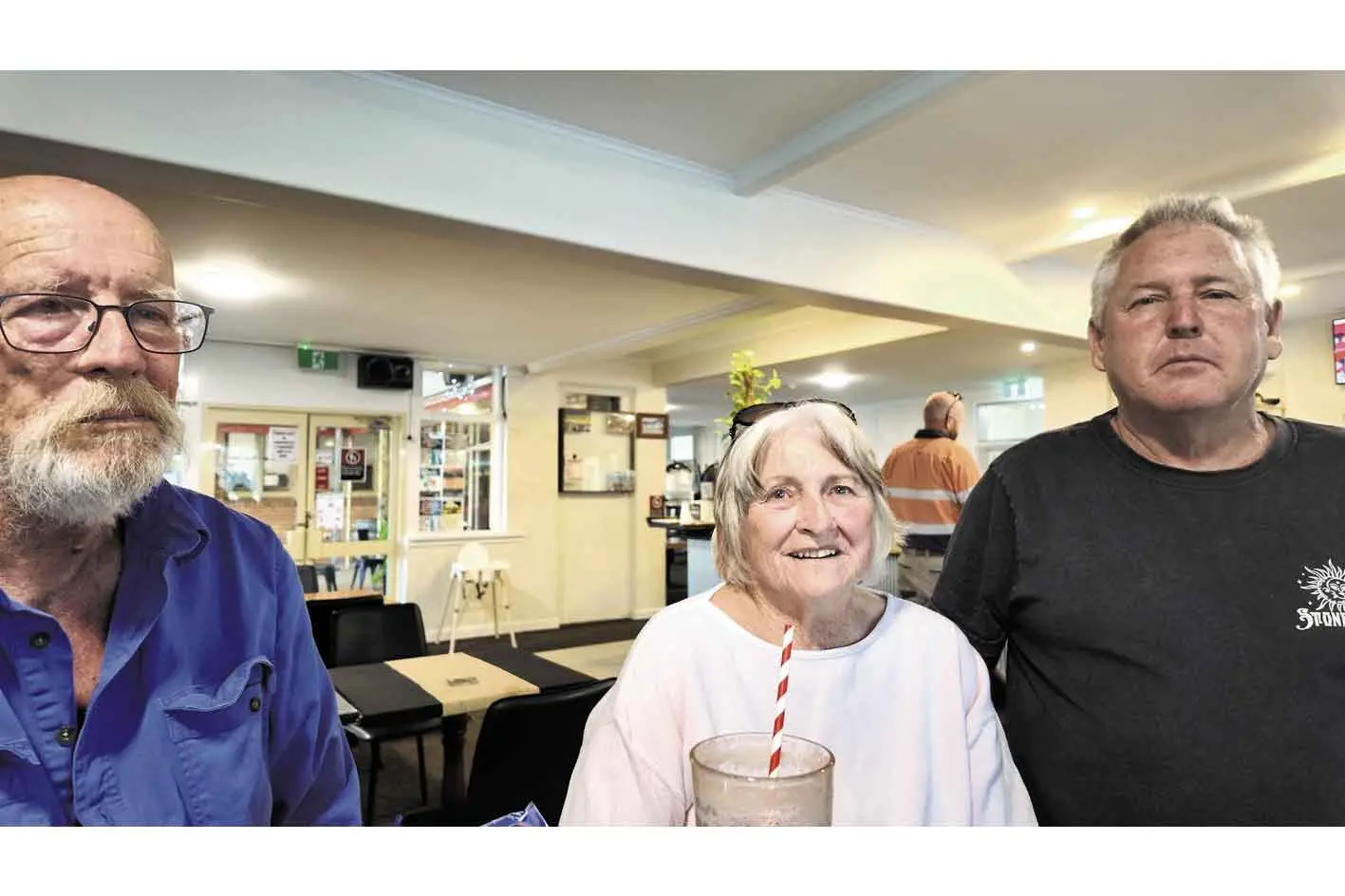 <p>Geurie residents Mark Burslem, Madeleine Cannon and Adam Cleary were all impacted by the Telstra outages last month. Photo: Dubbo Photo News</p>\\n