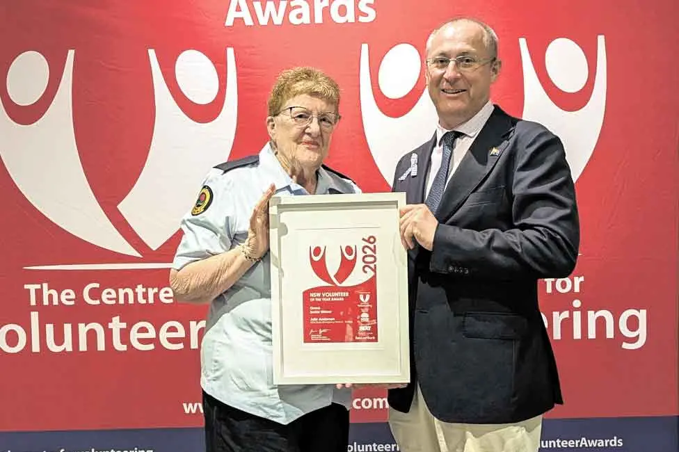 <p>2026 Orana Volunteer of the Year Julie Anderson with Dubbo Mayor Cr Josh Black. Photo: Centre for Volunteering</p>\\n