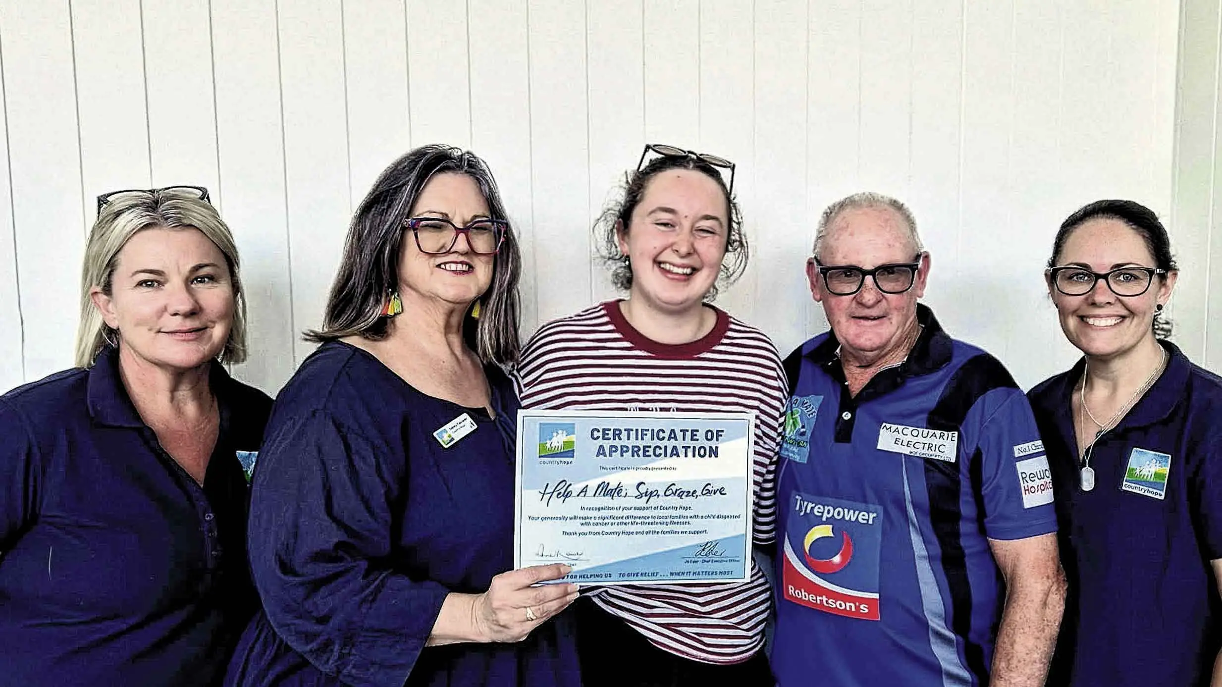 $20,000 donation from Help A Mate supports local families facing childhood cancer