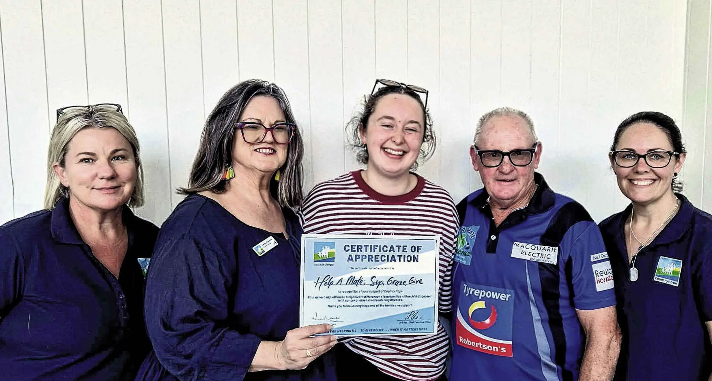 $20,000 donation from Help A Mate supports local families facing childhood cancer