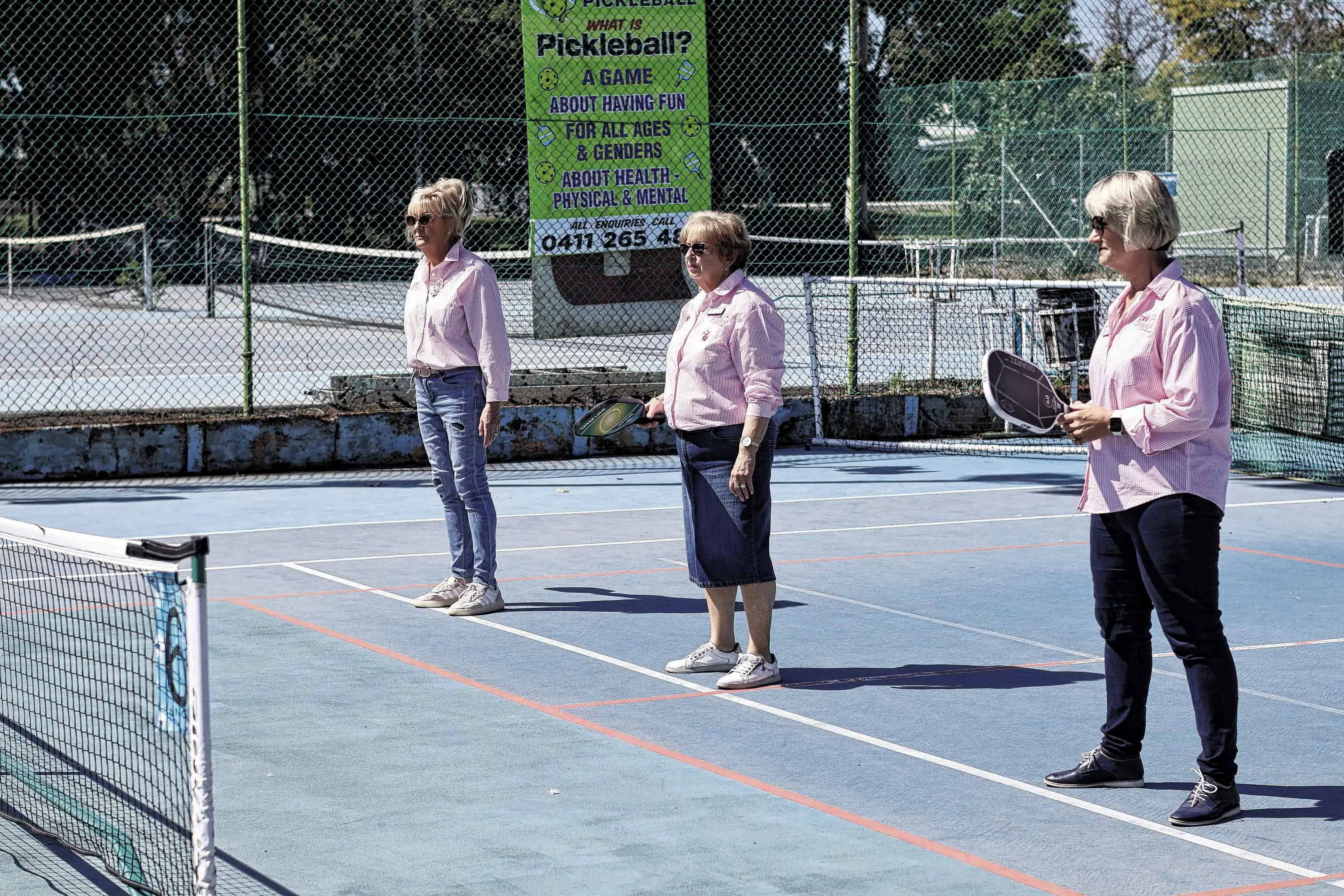 <p>The Pink Angels are ready to try their hand at pickleball for the forthcoming fundraiser in their honour. Photo: Dubbo Photo News</p>\\n