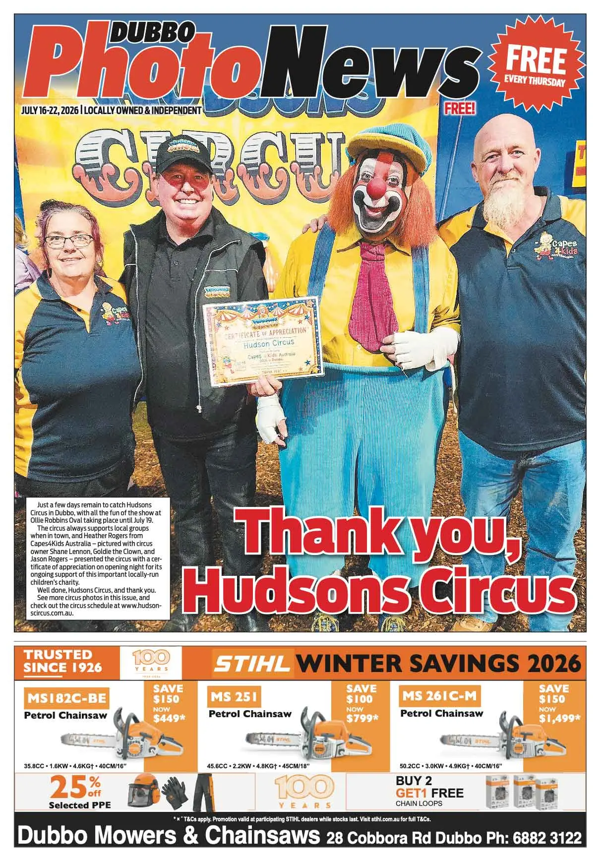 Dubbo Photo News, 16/07/2026